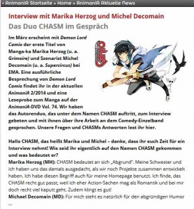 Interview mit CHASM